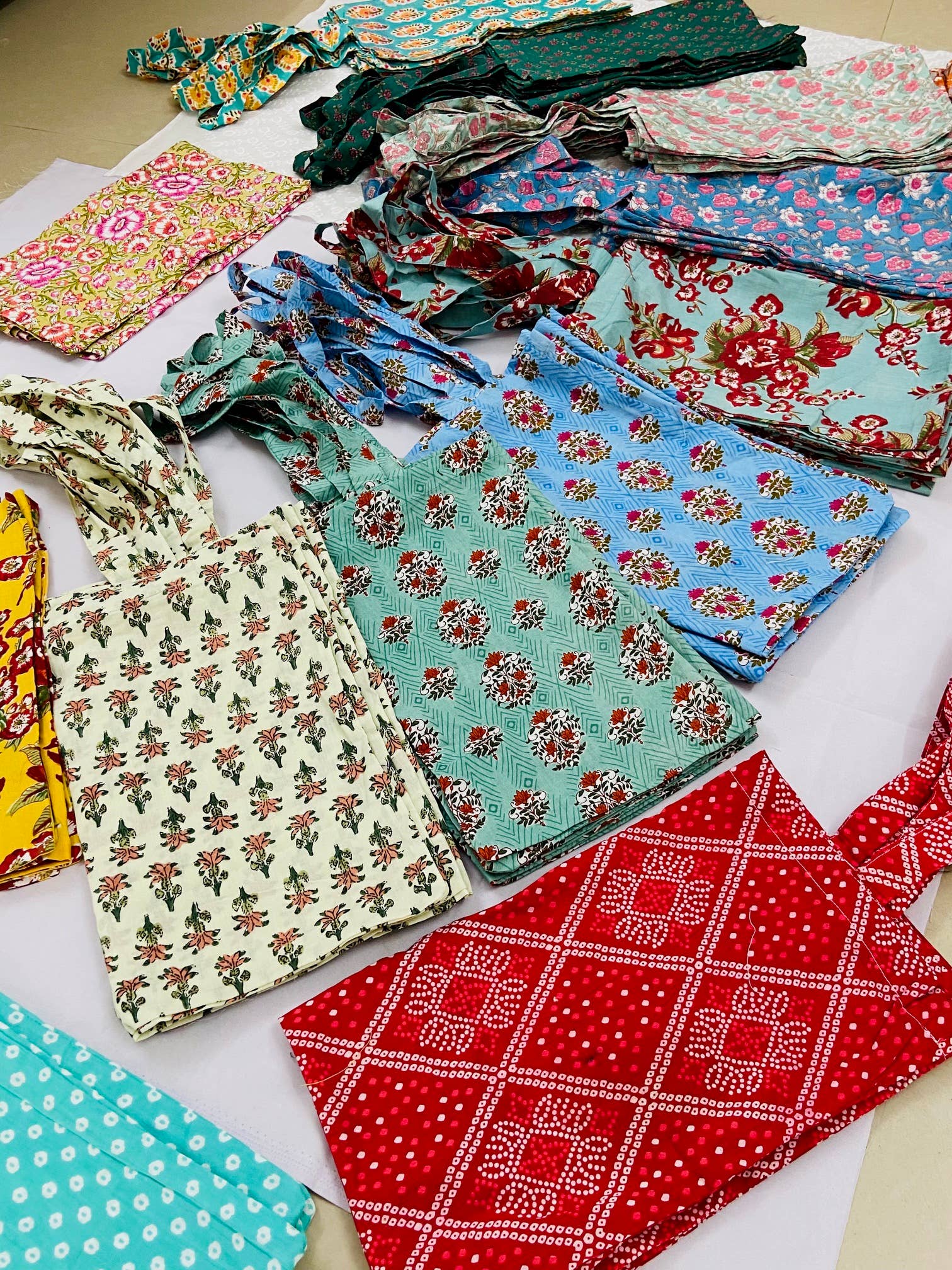 Meghcraft - Wholesale Cadeautasje - Cotton handbedrukt boodschappentas - cadeau- en weggeefzak3