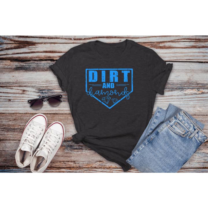 Dirt and Diamonds Graphic Tee for wholesale by Gracie Lou’s Trends