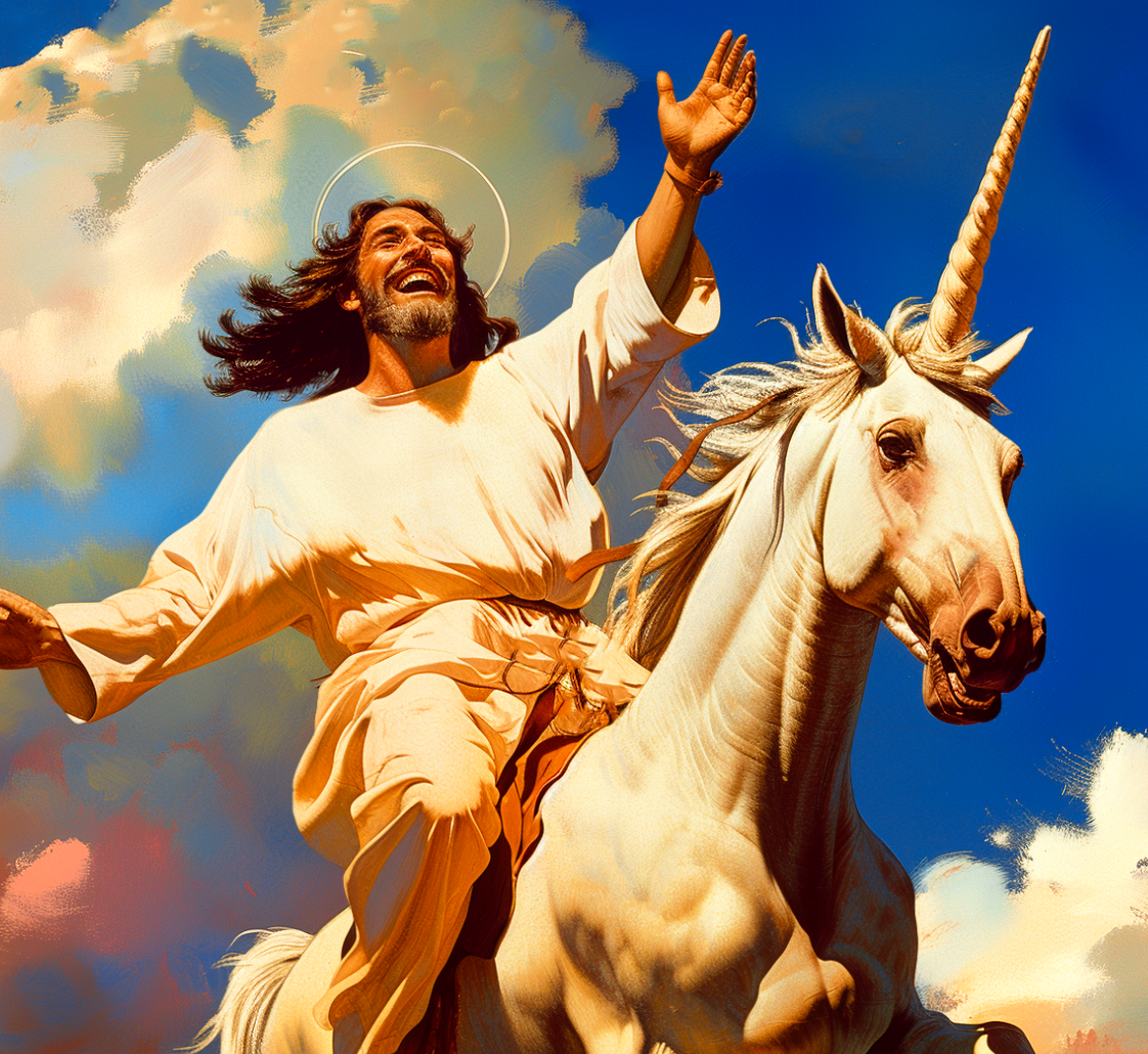 offensivedelightful - Wholesale Everyday Greeting Card - JESUS UNICORN funny greeting card1