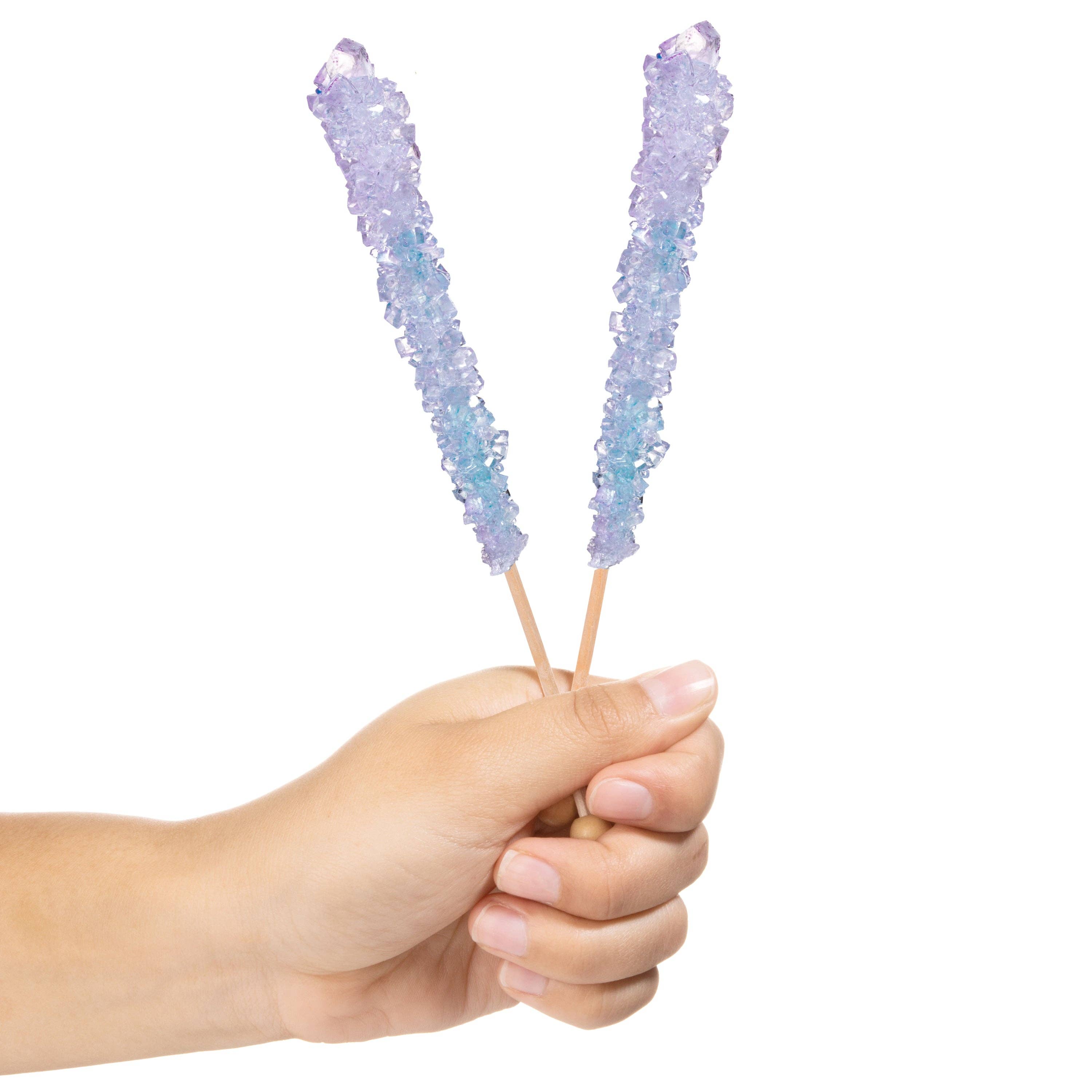 Candy Envy - Wholesale Hard Candy - Iridescent Lavender Rock Candy Sugar Sticks - Tutti Frutti Flavor1
