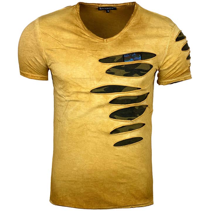 SUBLIMINAL MODE - Wholesale T-Shirt - Men's - Washed Cotton Short Sleeve T shirt - BX0539