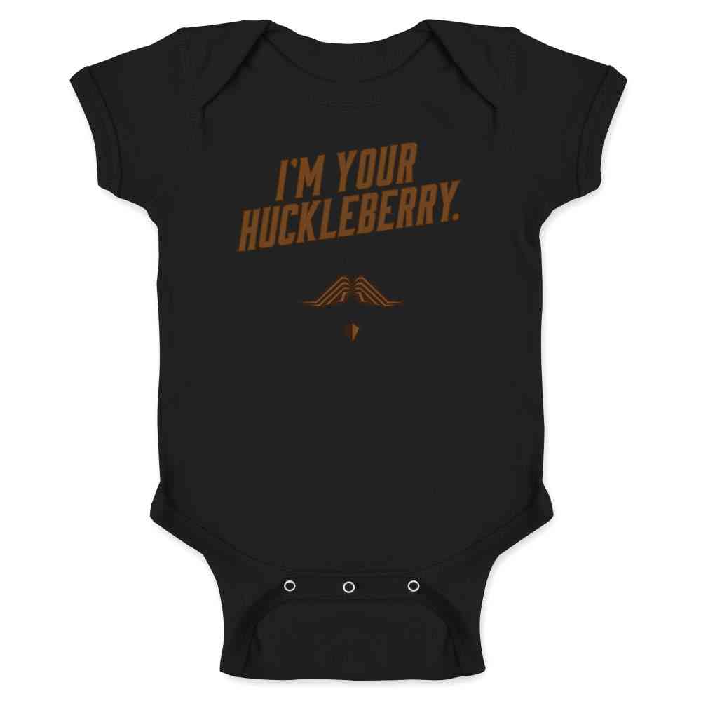 Pop Threads - Vendita all'ingrosso Tutina (senza piedini) - Neonati - Body neonato divertente con citazione western "Im Your Huckleberry".3