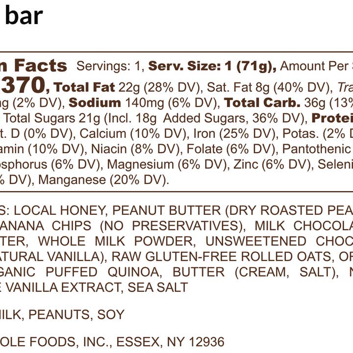Dak Bar - Wholesale Snack Bar - Beaver Bar -Milk Chocolate, Peanut Butter & Banana Snack Bar4