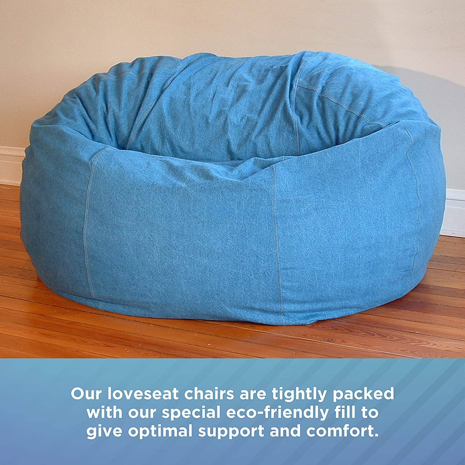 Bean Products - Wholesale Chair - ComfyBean Family Bean Bag Loveseat - Cotton, Organic Cotton, Hemp21