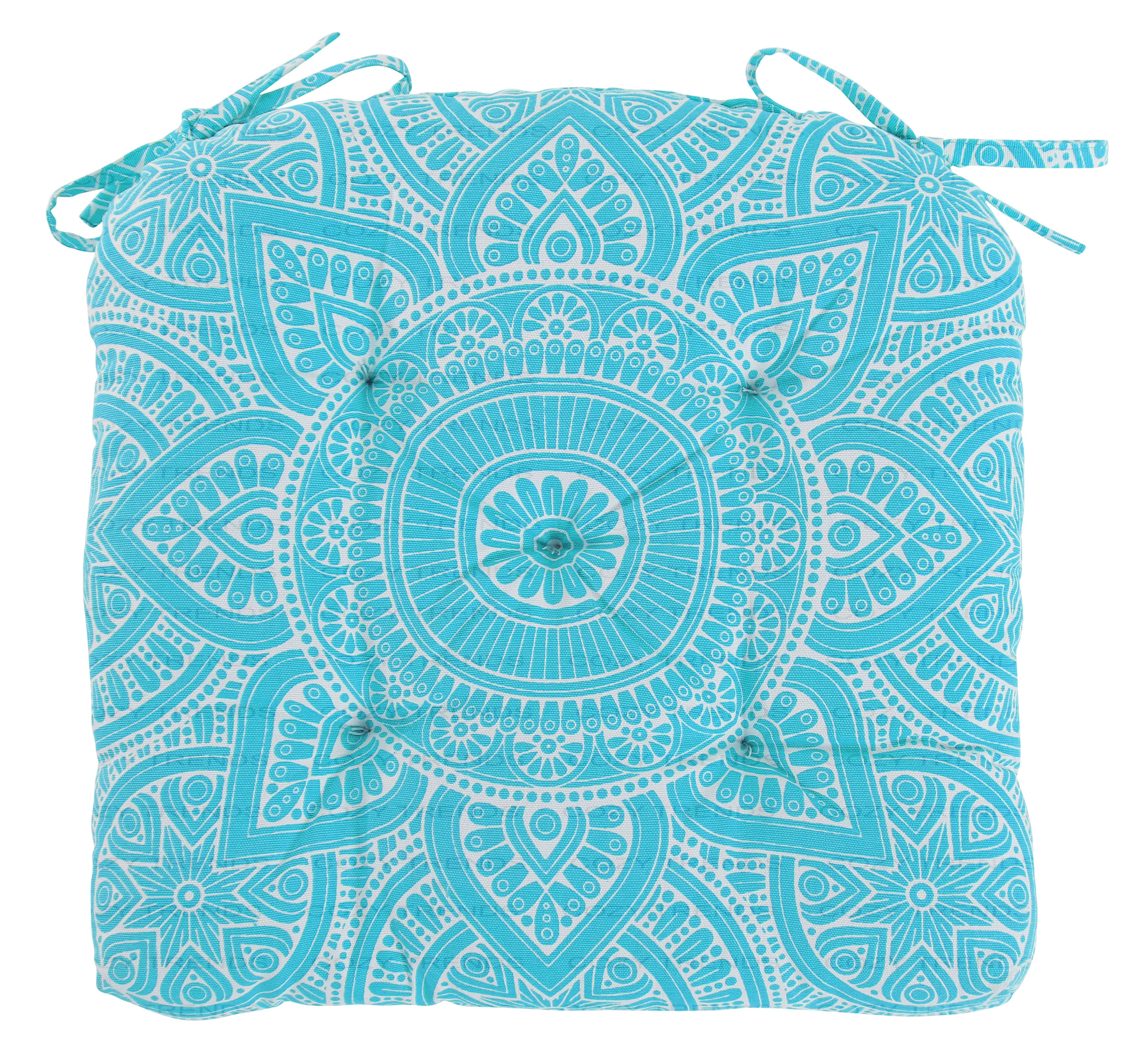 COZY HOMES COLLECTION - Wholesale Chair Cushion - Handmade Cotton Chair Pad Cushion 16" Pads with Ties11