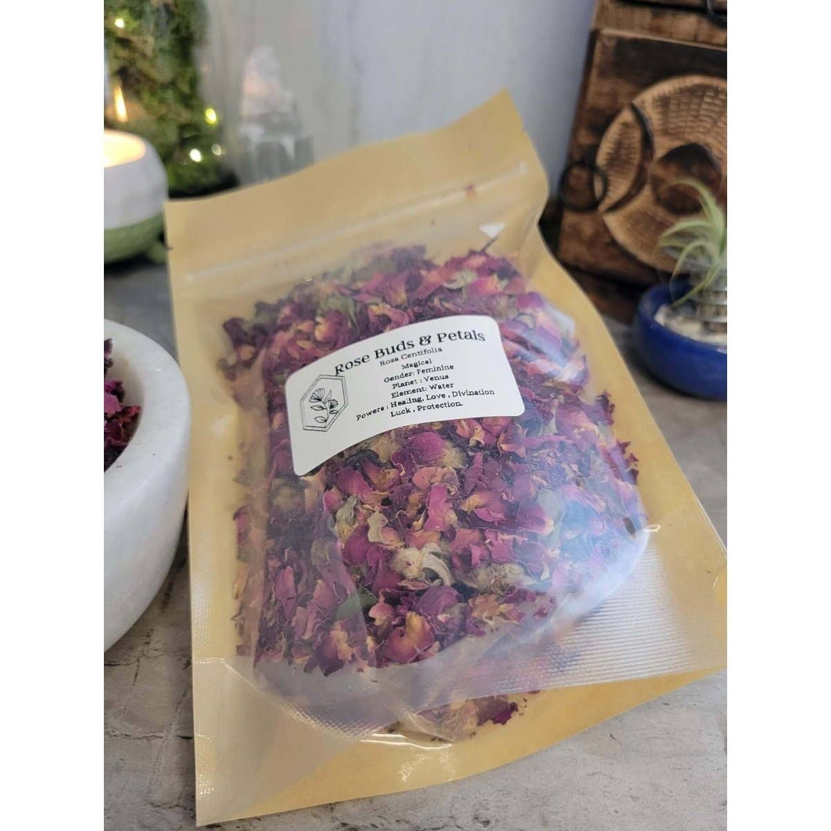 My Magic Place Shop - Wholesale Dried/Pressed Flowers - Rose Buds & Petals 1oz Dried Flowers 4
