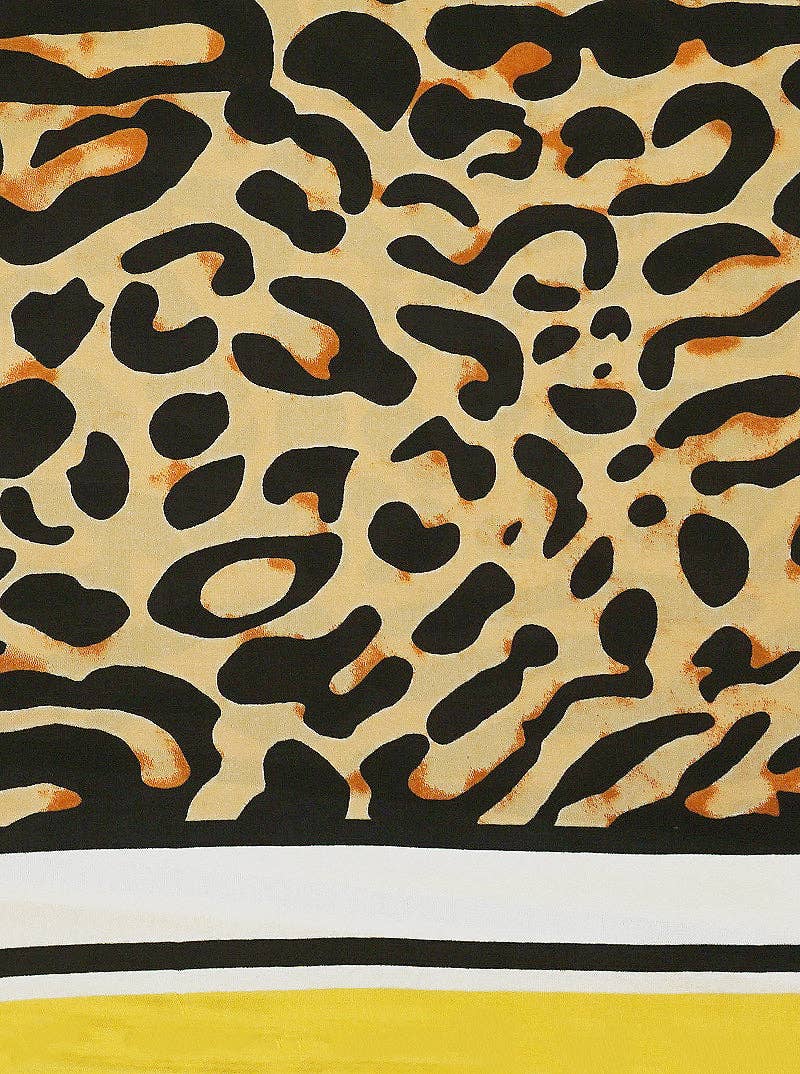 Wild Honey - Wholesale Scarf - Women's - Leopard Animal Print Polyester Bandana Scarf1