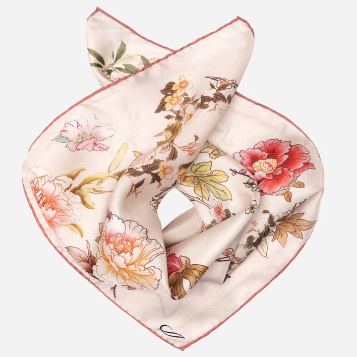 Carina - Silk Bandana - Blush for wholesale by Elizabetta Made in Italy USA