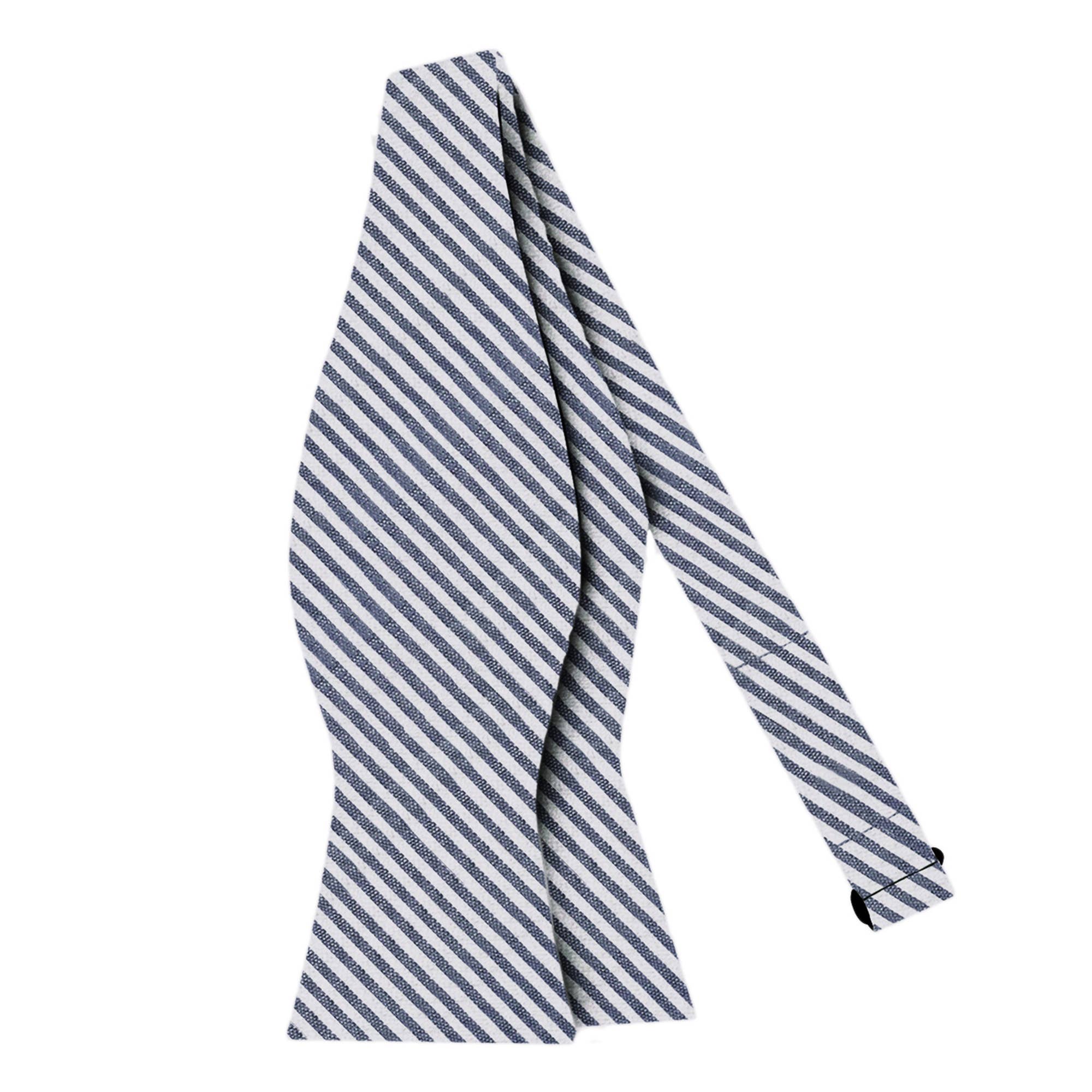Jacob Alexander - Wholesale Bow Tie - Men's - Men's Seersucker Striped Bow Tie17