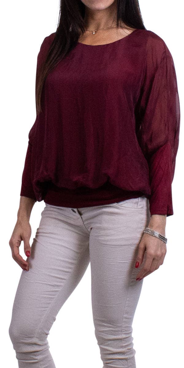 Gigi Moda - Wholesale Blouse - Women's - Sheer Batwing Blouse2