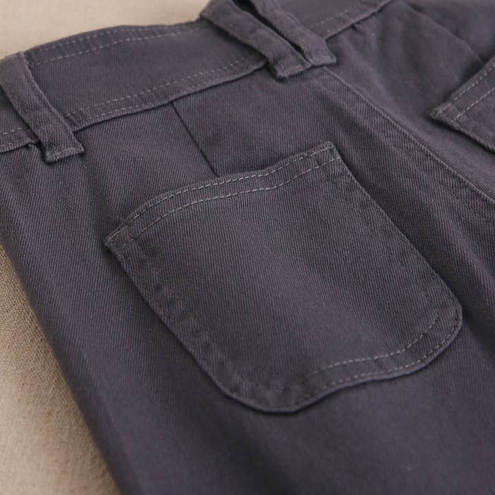 Dadati - Wholesale Pants - Kids - Girls' grey culotte-style trousers4