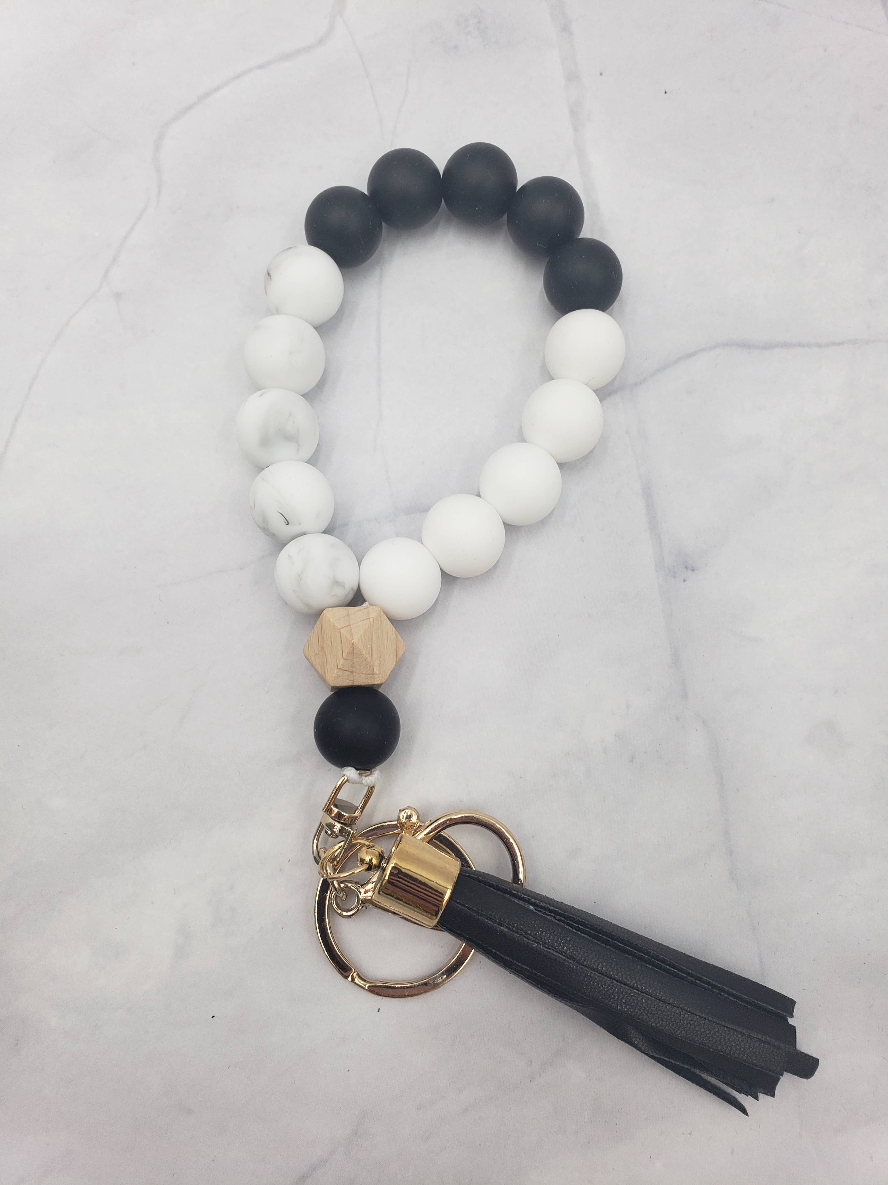 Designs by Kim - Wholesale Keychain Bracelet - Wristlet Bangle Keyring Silicone Beaded1