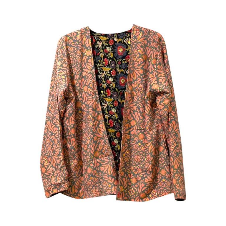 Multicolour Women's Reversible Short Silk Kimono with Exclusive Design for wholesale on Faire6