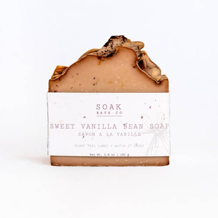 SOAK Bath Co - Wholesale Bar Soap - Sweet Vanilla Bean Soap Bar - Canadian Hanmade2