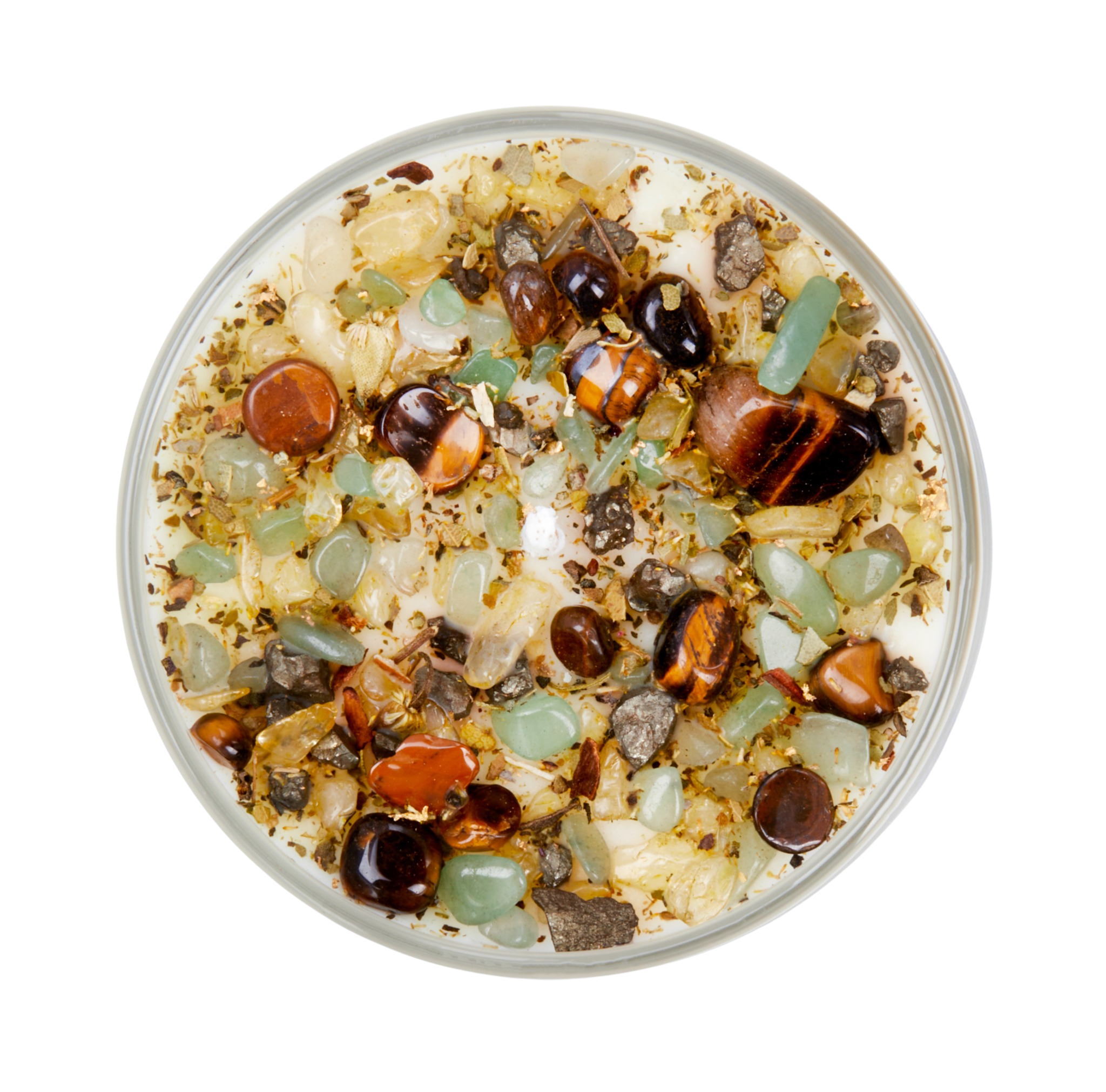 New Moon Beginnings - Wholesale Jar/Filled Candle - Prosperity Candle - Soy Candles - Herb & Crystal Candle8