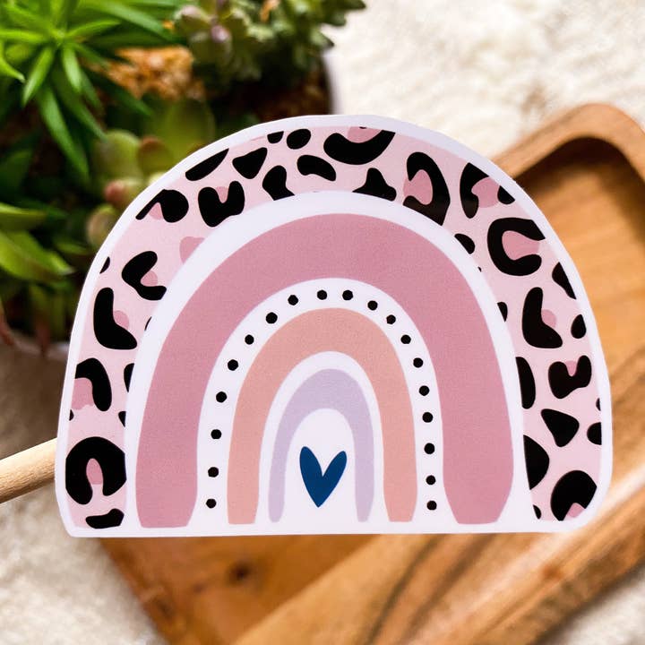 Autocollant Arc-en-ciel Léopard pour la vente par MaMarie & Co.