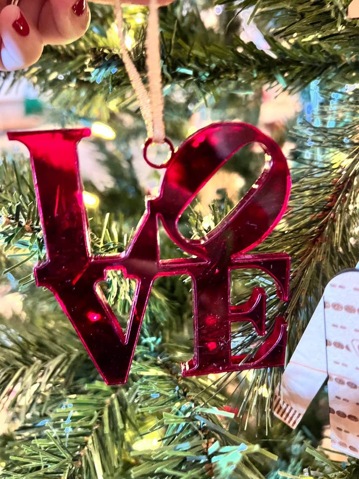 Love Red Ornament for wholesale by Rosewood Home