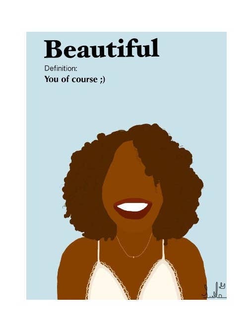 Vacker kvinna inspirerande svart väggkonsttryck för wholesale av Lyela’s Art