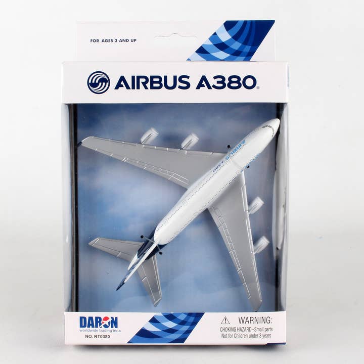 Daron Worldwide Trading - Wholesale Toy Plane - Kids - RT0380 Airbus A380 Single Plane by Daron Toys