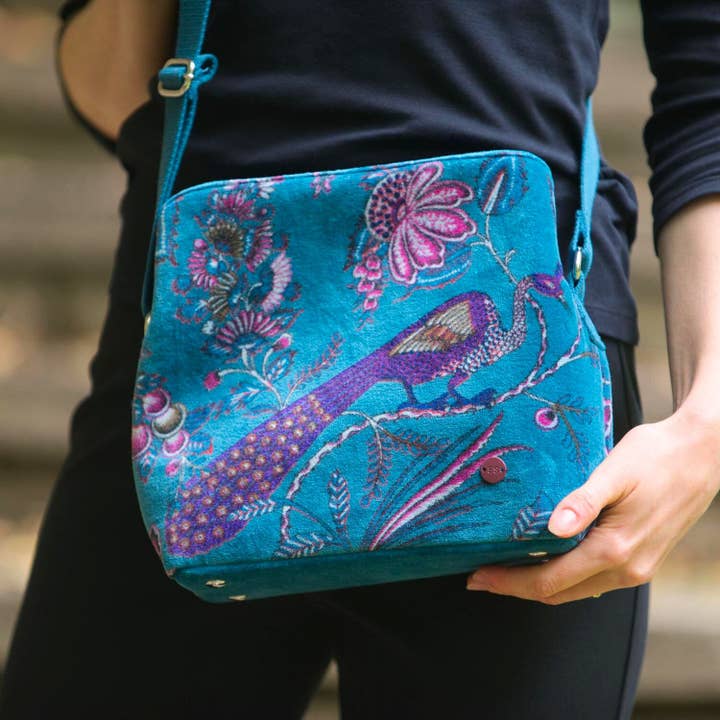 Printed Velvet Logan Bag for wholesale by Earth Squared