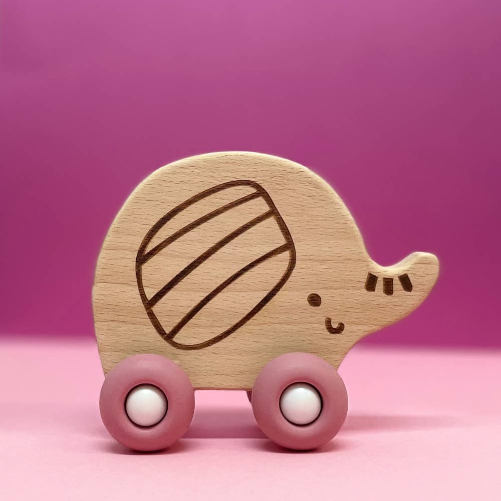 PETIKIDS - Wholesale Wood Toy - Kids - Wooden toy with silicone wheels - Little Elephant0