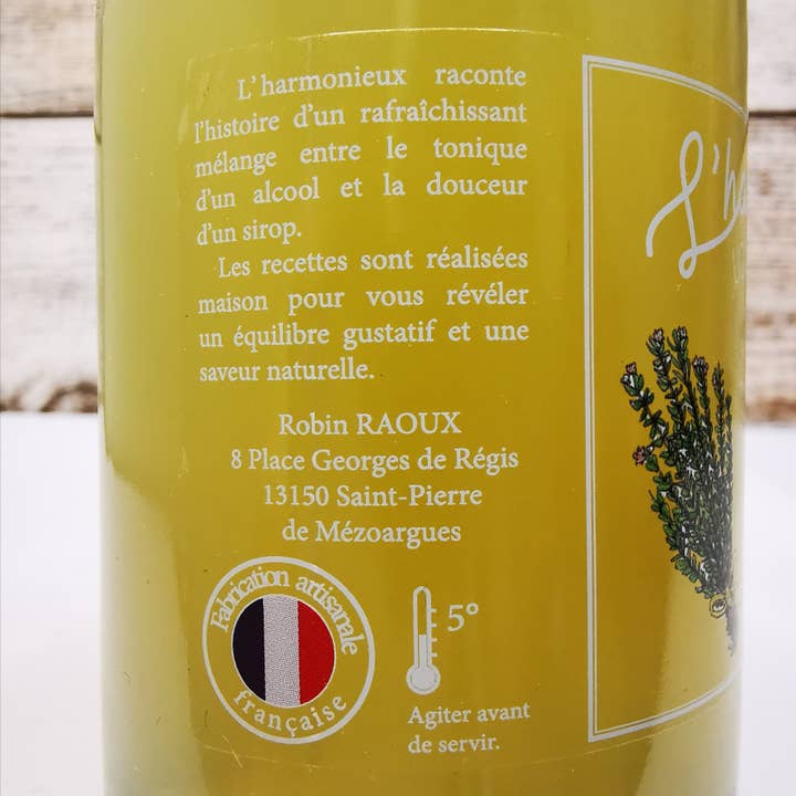 L'harmonieux - liqueurs artisanales – Licor por atacado – Licor de Funcho Tomilho