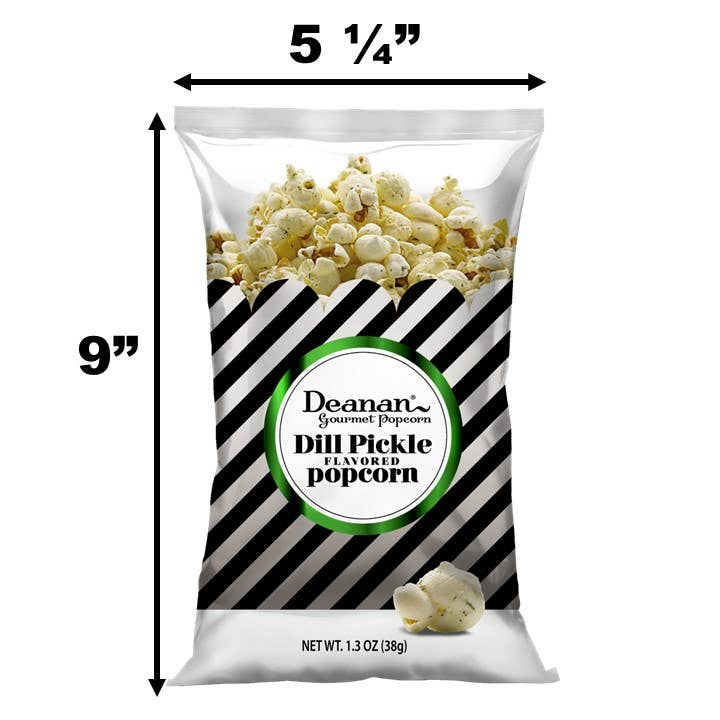 Deanan Gourmet Popcorn - Wholesale Popcorn - Dill Pickle Popcorn - 50 Count - 3 Cup Bags13