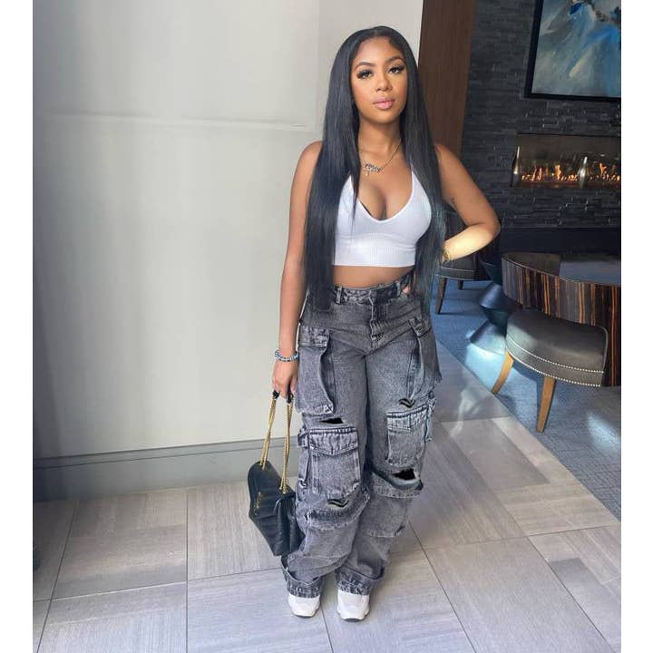 MB Fashion Wholesale - Wholesale Jeans - Women's - MB FASHION ELASTICATED WAIST DENIM PANTS 8483LY29