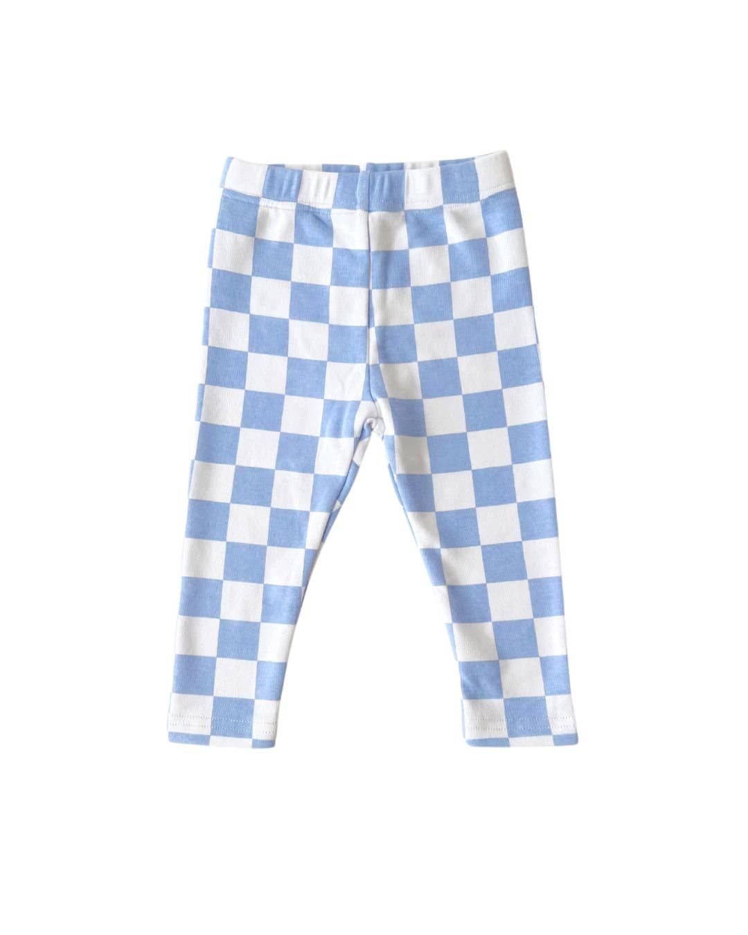 Lucky Panda Kids - Wholesale Fashion Leggings - Kids - Checkered Leggings | Blue7