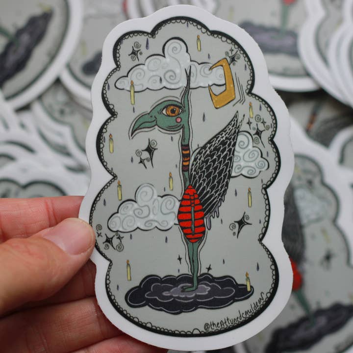 ‘Vinet Skabning’ Vinylklistermærke for engroshandel hos The Attuned Cauldron LLC