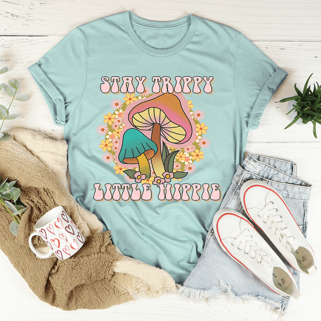 PIGMENTIFY – wholesale T-shirt (graphic) – women's – Stay Trippy Little Hippie Mushrooms Tee4