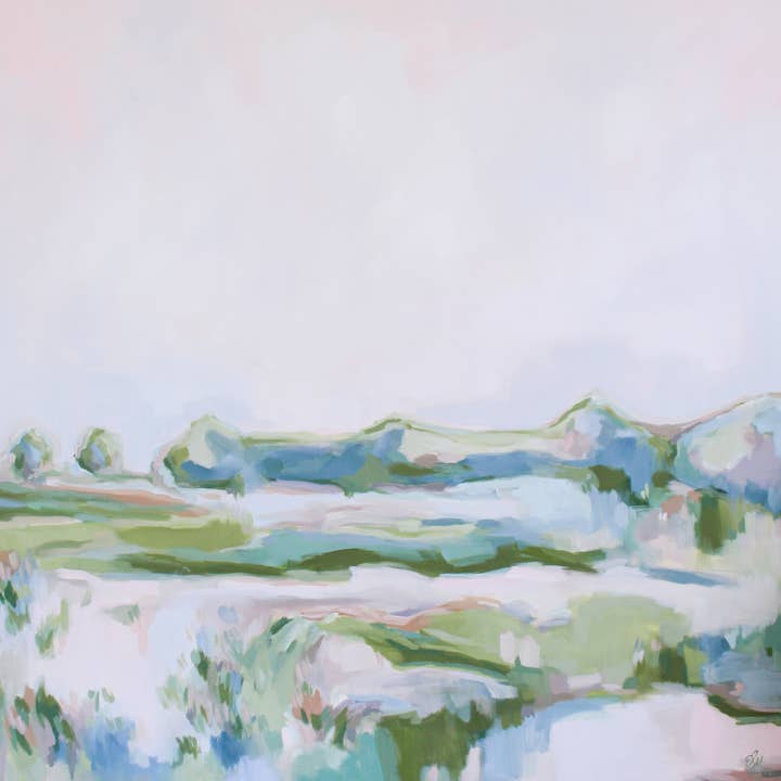 Winter Field Square Print for wholesale by Elizabeth Sage Art