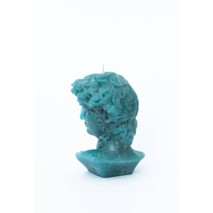 Agora Home DECO – Engroshandel Gavelys – Turkis David Græsk Hovedlys - Romersk Buste Figur