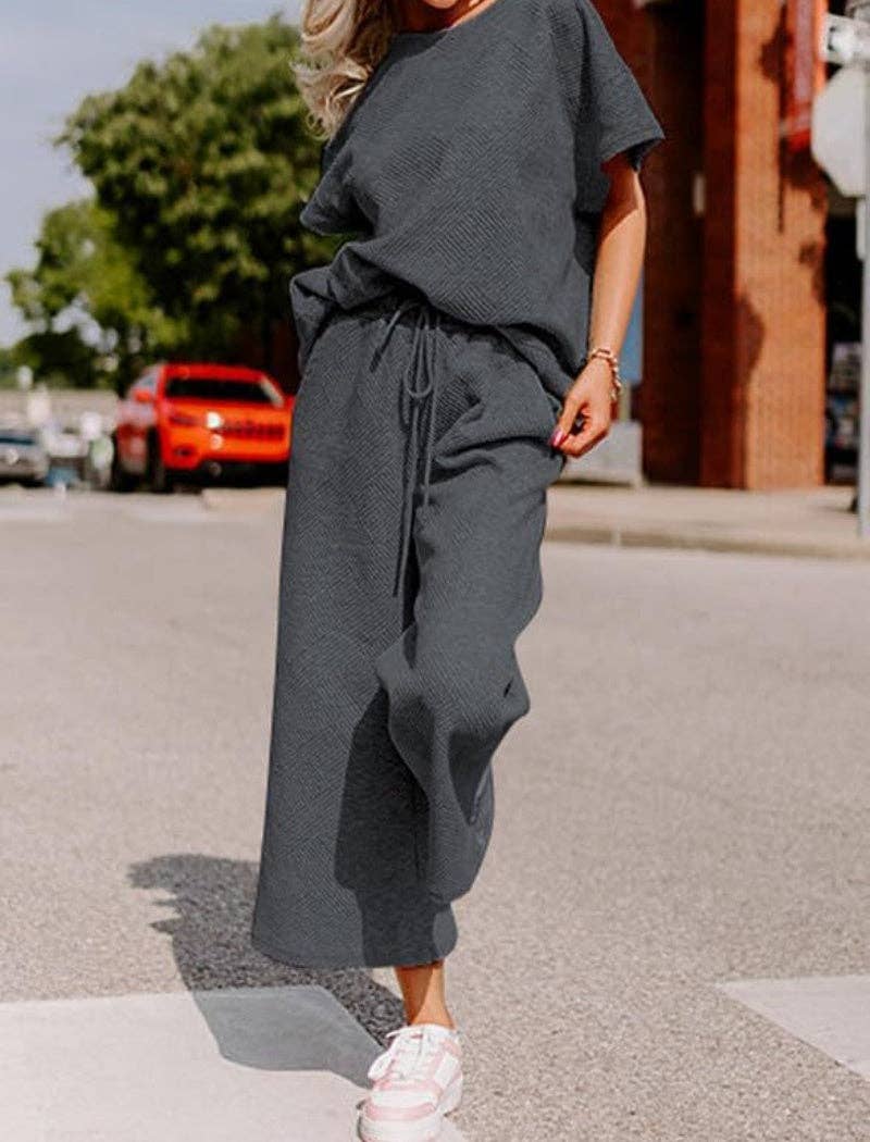 safistyle - Wholesale Lounge Set - Women's - Relaxed Two-Piece Drawstring Pants Set17