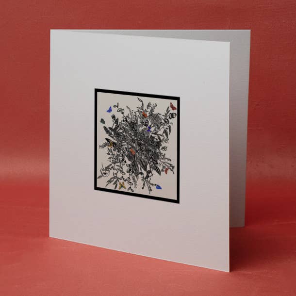 Shaku - Vendita all'ingrosso Biglietti di auguri generici - Carta Butterfly Bouquet0