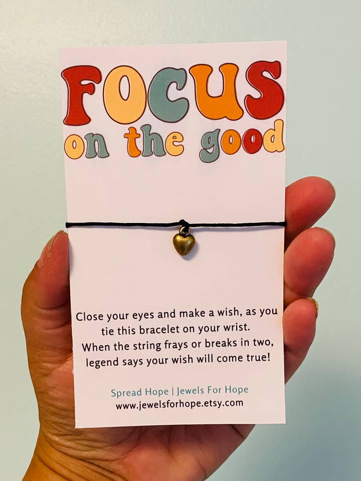 Focus On The Good Charm Bracelet - Stocking Stuffer GifFt for wholesale by Jewels For Hope