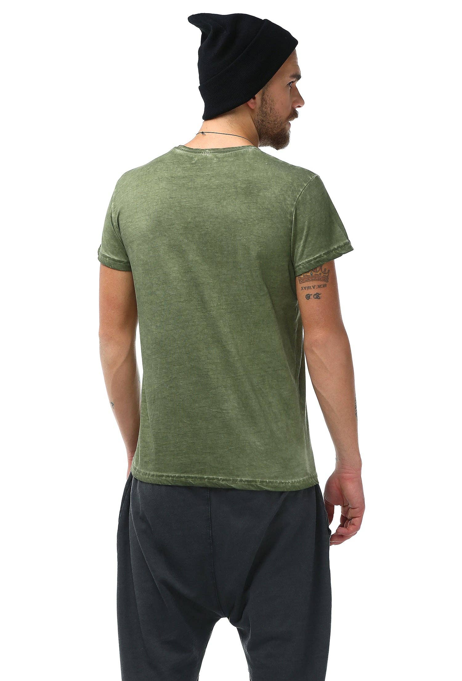 Green Male Skull Printed T-Shirt for wholesale on Faire2