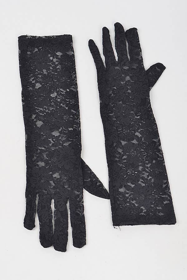 SVART Flower Lace Handskar för wholesale på Faire1