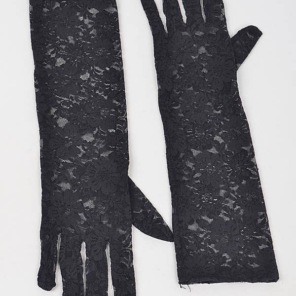 SVART Flower Lace Handskar för wholesale på Faire1