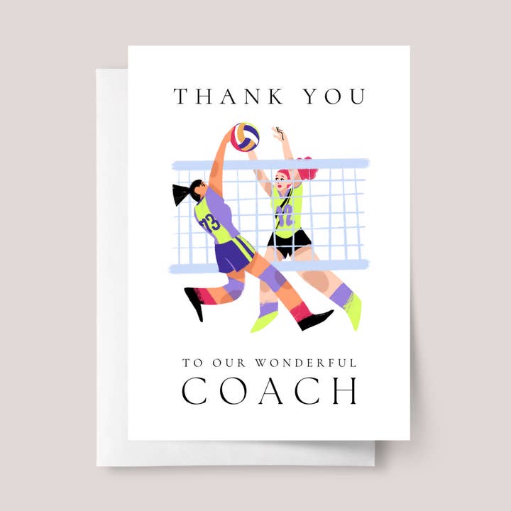 Dankeskarte für Volleyballtrainer für den Großhandel von Design Sprinkles