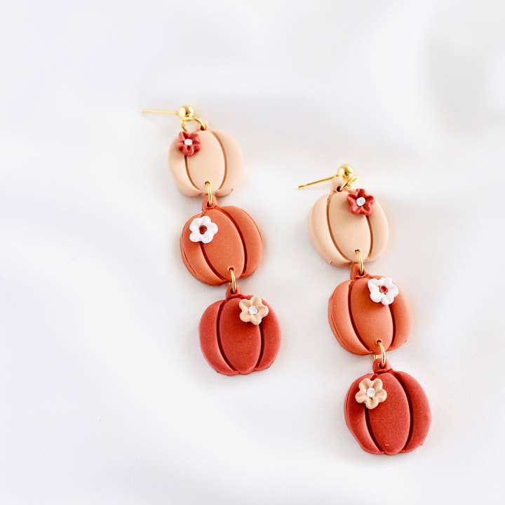 Pumpkin clay earrings | clay earrings | Halloween earrings for wholesale by PERNAZ JEWEL