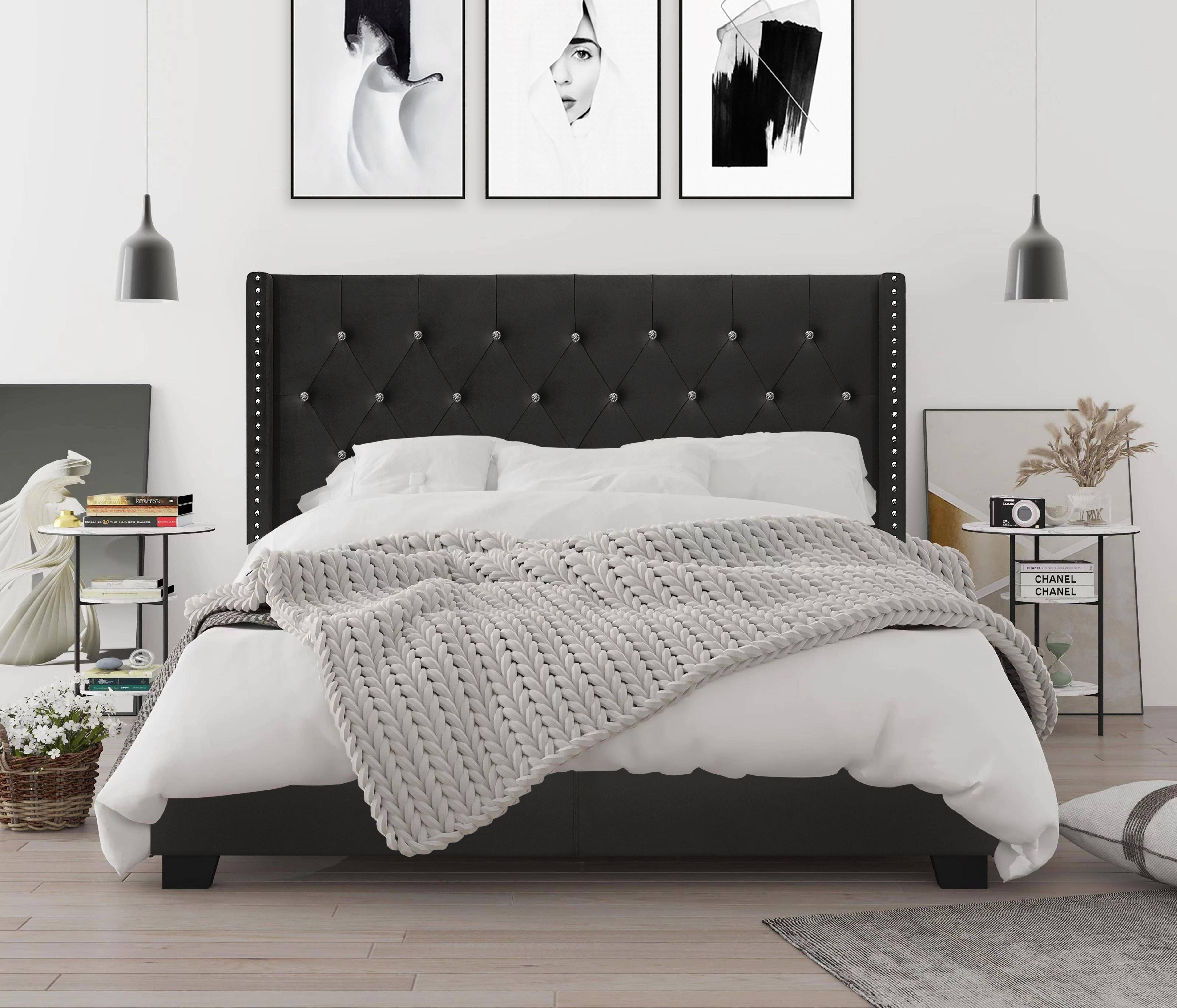 Home Design - Wholesale Bed - Brady Tufted Wingback Upholstered Panel Bed11