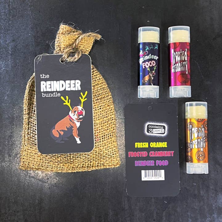 Serious Lip Balm - Wholesale Lip Balm Set - THE REINDEER BUNDLE! Holiday Lip Balm Bundle Gift Set