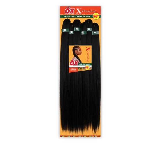 SENSATIONNEL BRAIDS 6X X-PRESSION Pre-STRETCHED 58" ASSORT for wholesale by Majestic Wholesale
