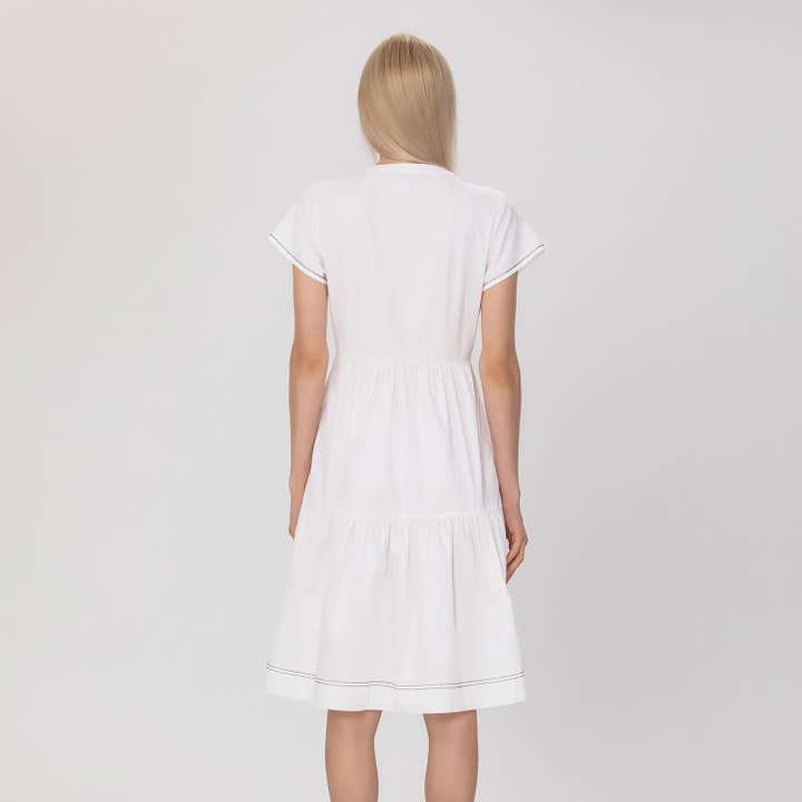 Smart and Joy - Vendita all'ingrosso Vestito - Donna - Abito camicia aderente e svasato in cotone8