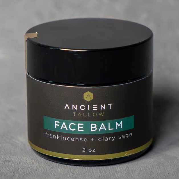 Bálsamo Facial de Sebo com acabamento em relvo para homem e mulher 2oz por atacado de Ancient Tallow