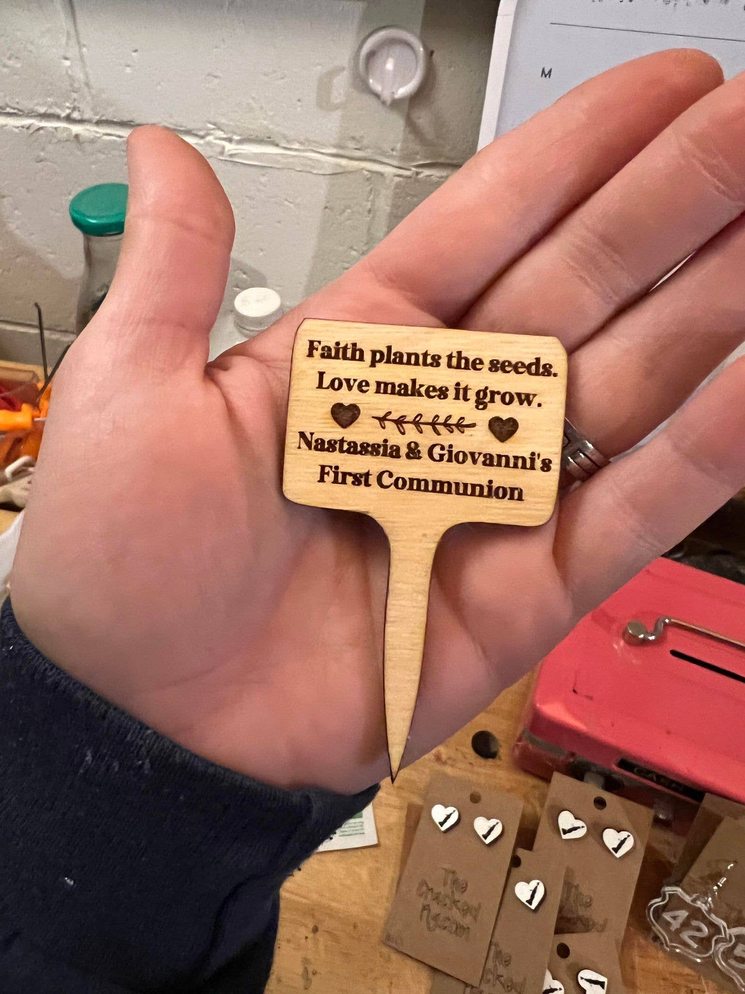 The Cracked Pig - Wholesale Garden/Lawn Stake - Customized Birch Plant Stake1