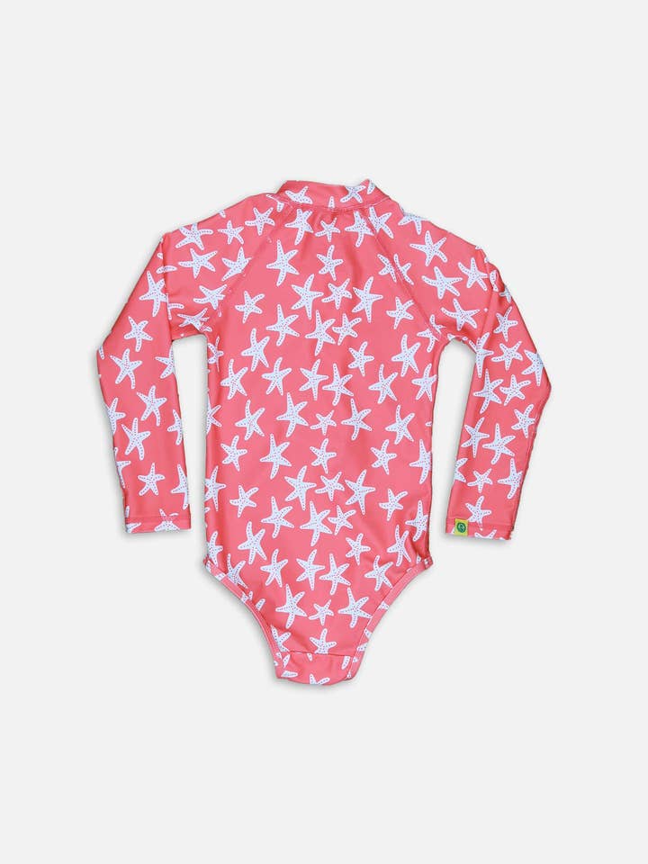 Baddräkt för flickor - sjöstjärna rosa för wholesale av Badawii Beachwear