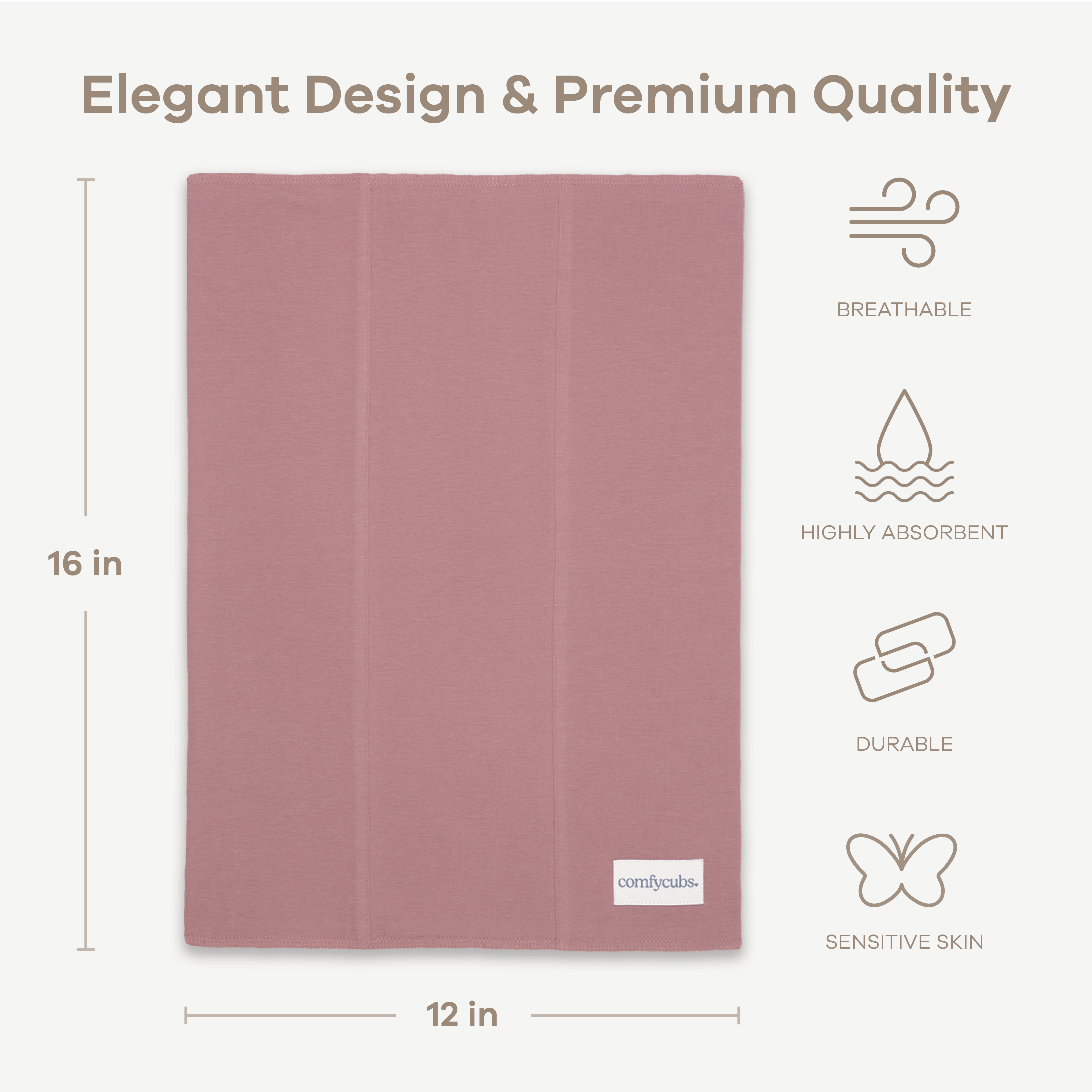 Comfy Cubs - Wholesale Burp Cloth - Baby - Baby Burp Cloths Set, Large 6-Layer, 100% Cotton Comfy Cubs26