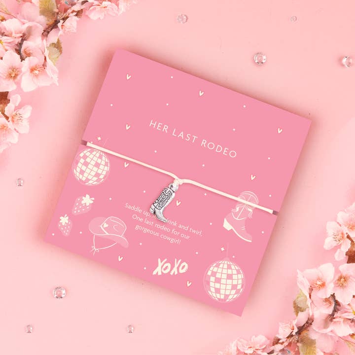 Letterbox Love Bracelets - Wholesale Charm/dangle bracelet - Her Last Rodeo Hen Do Bracelet 1